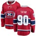 Men Montreal Canadiens #90 Tomas Tatar Authentic Red Home Fanatics Branded Breakaway NHL Jersey