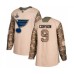 Men St. Louis Blues #9 Shayne Corson Authentic Camo Veterans Day Practice 2019 Stanley Cup Champions Hockey Jersey