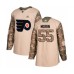 Men Philadelphia Flyers #55 Samuel Morin Authentic Camo Veterans Day Practice Hockey Stitched Jersey