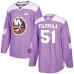 Men Adidas New York Islanders #51 Valtteri Filppula Authentic Purple Fights Cancer Practice NHL Jersey