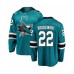 Men San Jose Sharks #22 Jonny Brodzinski Fanatics Branded Teal Green Home Breakaway Hockey Stitched Jersey