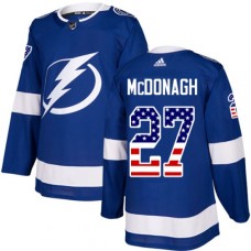 Men Adidas Tampa Bay Lightning #27 Ryan McDonagh Authentic Blue USA Flag Fashion NHL Jersey