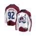 Men Colorado Avalanche #92 Gabriel Landeskog White 2022 Stanley Cup Final Stitched Jersey