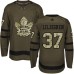 Men Adidas Toronto Maple Leafs #37 Timothy Liljegren Authentic Green Salute to Service NHL Jersey