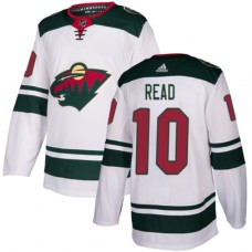 Men Adidas Minnesota Wild #10 Matt Read Authentic White Away NHL Jersey