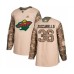 Men Minnesota Wild #36 Mats Zuccarello Authentic Camo Veterans Day Practice Hockey Stitched Jersey