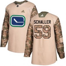 Men Adidas Vancouver Canucks #59 Tim Schaller Authentic Camo Veterans Day Practice NHL Jersey