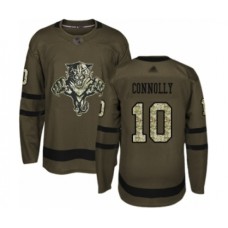 Men Florida Panthers #10 Brett Connolly Authentic Green Salute to Service Hockey Stitched Jersey