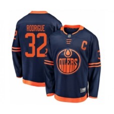 Men Edmonton Oilers #32 Olivier Rodrigue Authentic Navy Blue Alternate Fanatics Branded Breakaway Hockey Stitched Jersey