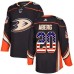 Men Adidas Anaheim Ducks #20 Pontus Aberg Black Home Authentic USA Flag Stitched NHL Jersey