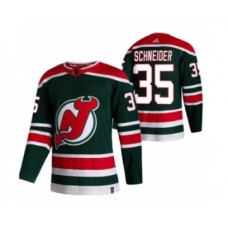 Men New Stitched Jersey Devils #35 Corey Schneider Green 2020-21 Reverse Retro Alternate Hockey Stitched Jersey