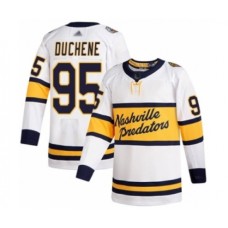 Men Nashville Predators #95 Matt Duchene Authentic White 2020 Winter Classic Hockey Stitched Jersey