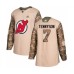 Men New Stitched Jersey Devils #7 Matt Tennyson Authentic Camo Veterans Day Practice Hockey Stitched Jersey