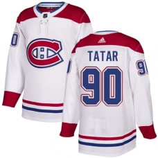 Men Adidas Montreal Canadiens #90 Tomas Tatar Authentic White Away NHL Jersey