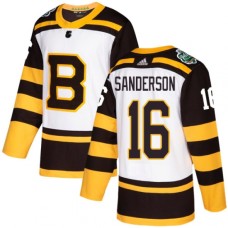 Men Adidas Boston Bruins #16 Derek Sanderson Authentic White 2019 Winter Classic NHL Jersey