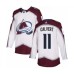 Men Adidas Colorado Avalanche #11 Matt Calvert Authentic White Away NHL Jersey