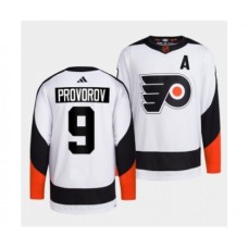 Men Philadelphia Flyers #9 Ivan Provorov White 2022 Reverse Retro Stitched Jersey