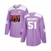 Men Ottawa Senators #51 Artem Anisimov Authentic Purple Fights Cancer Practice Hockey Stitched Jersey