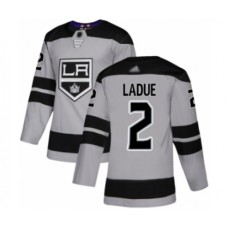 Men Los Angeles Kings #2 Paul LaDue Authentic Gray Alternate Hockey Stitched Jersey