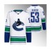 Men Vancouver Canucks #53 Teddy Blueger White Retro Stitched Jersey