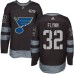 Men Adidas St. Louis Blues #32 Brian Flynn Authentic Black 1917-2017 100th Anniversary NHL Jersey