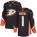 Men Adidas Anaheim Ducks #1 Lukas Dostal Authentic Black Home NHL Jersey