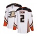 Men Adidas Anaheim Ducks #2 Luke Schenn Authentic White Away NHL Jersey