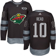 Men Adidas Minnesota Wild #10 Matt Read Authentic Black 1917-2017 100th Anniversary NHL Jersey