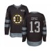 Men Boston Bruins #13 Charlie Coyle Authentic Black 1917-2017 100th Anniversary Hockey Jersey