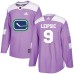 Men Adidas Vancouver Canucks #9 Brendan Leipsic Authentic Purple Fights Cancer Practice NHL Jersey