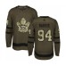 Men Toronto Maple Leafs #94 Tyson Barrie Authentic Green Salute to Service Hockey Stitched Jersey