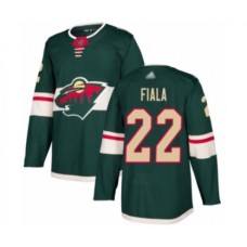 Men Minnesota Wild #22 Kevin Fiala Authentic Green Home Hockey Stitched Jersey