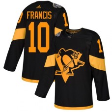 Men Adidas Pittsburgh Penguins #10 Ron Francis Black Authentic 2019 Stadium Series Stitched NHL Jersey