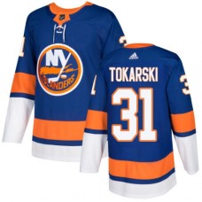 Men Adidas New York Islanders #31 Dustin Tokarski Premier Royal Blue Home NHL Jersey