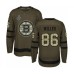 Men Boston Bruins #86 Kevan Miller Authentic Green Salute to Service 2019 Stanley Cup Final Bound Hockey Jersey