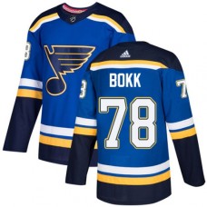 Men Adidas St. Louis Blues #78 Dominik Bokk Authentic Royal Blue Home NHL Jersey