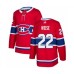 Men Montreal Canadiens #22 Dale Weise Authentic Red Home Hockey Stitched Jersey