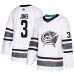 Men Adidas Columbus Blue Jackets #3 Seth Jones White 2019 All-Star Game Parley Authentic Stitched NHL Jersey