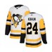 Men Pittsburgh Penguins #24 Dominik Kahun Authentic White Away Hockey Stitched Jersey