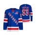 Men New York Rangers #93 Mika Zibanejad Blue Stitched Jersey