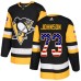 Men Adidas Pittsburgh Penguins #73 Jack Johnson Authentic Black USA Flag Fashion NHL Jersey