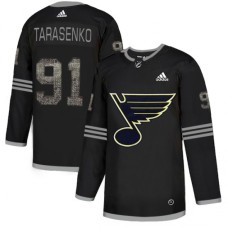 Men Adidas St. Louis Blues #91 Vladimir Tarasenko Black Authentic Classic Stitched NHL Jersey