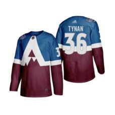 Men Colorado Avalanche #36 T.J. Tynan Authentic Burgundy Blue 2020 Stadium Series Hockey Stitched Jersey