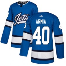 Men Adidas Winnipeg Jets #40 Joel Armia Authentic Blue Alternate NHL Jersey