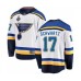 Men St. Louis Blues #17 Jaden Schwartz Fanatics Branded White Away Breakaway 2019 Stanley Cup Final Bound Hockey Jersey