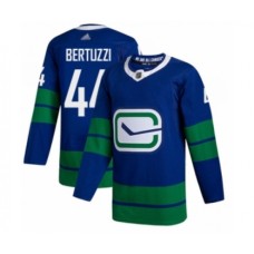 Men Vancouver Canucks #44 Todd Bertuzzi Authentic Royal Blue Alternate Hockey Stitched Jersey