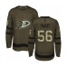 Men Anaheim Ducks #56 Brayden Tracey Authentic Green Salute to Service Hockey Stitched Jersey