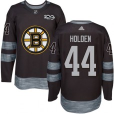 Men Adidas Boston Bruins #44 Nick Holden Authentic Black 1917-2017 100th Anniversary NHL Jersey