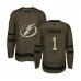 Men Tampa Bay Lightning #1 Mike Condon Authentic Green Salute to Service Hockey Stitched Jersey