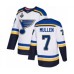 Men St. Louis Blues #7 Joe Mullen Authentic White Away 2019 Stanley Cup Final Bound Hockey Jersey